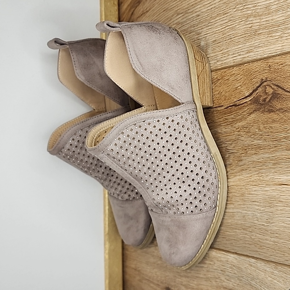 Taupe Perforated Booties